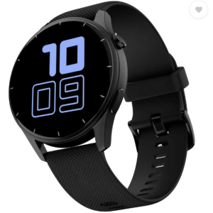 Noise Crew 1.38 Round Display with Bluetooth Calling, Metallic finish, IP68 Rating Smartwatch  (Black Strap, Regular)
