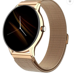 Noise Crew Go with 1.39" Display, BT Calling with Metal Strap and 7 Days Battery Life Smartwatch  (Gold Link Strap, Regular)